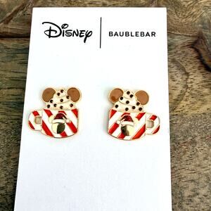 Disney x Baublebar Enamel Mickey Mouse Hot Chocolate Holiday Post Earrings